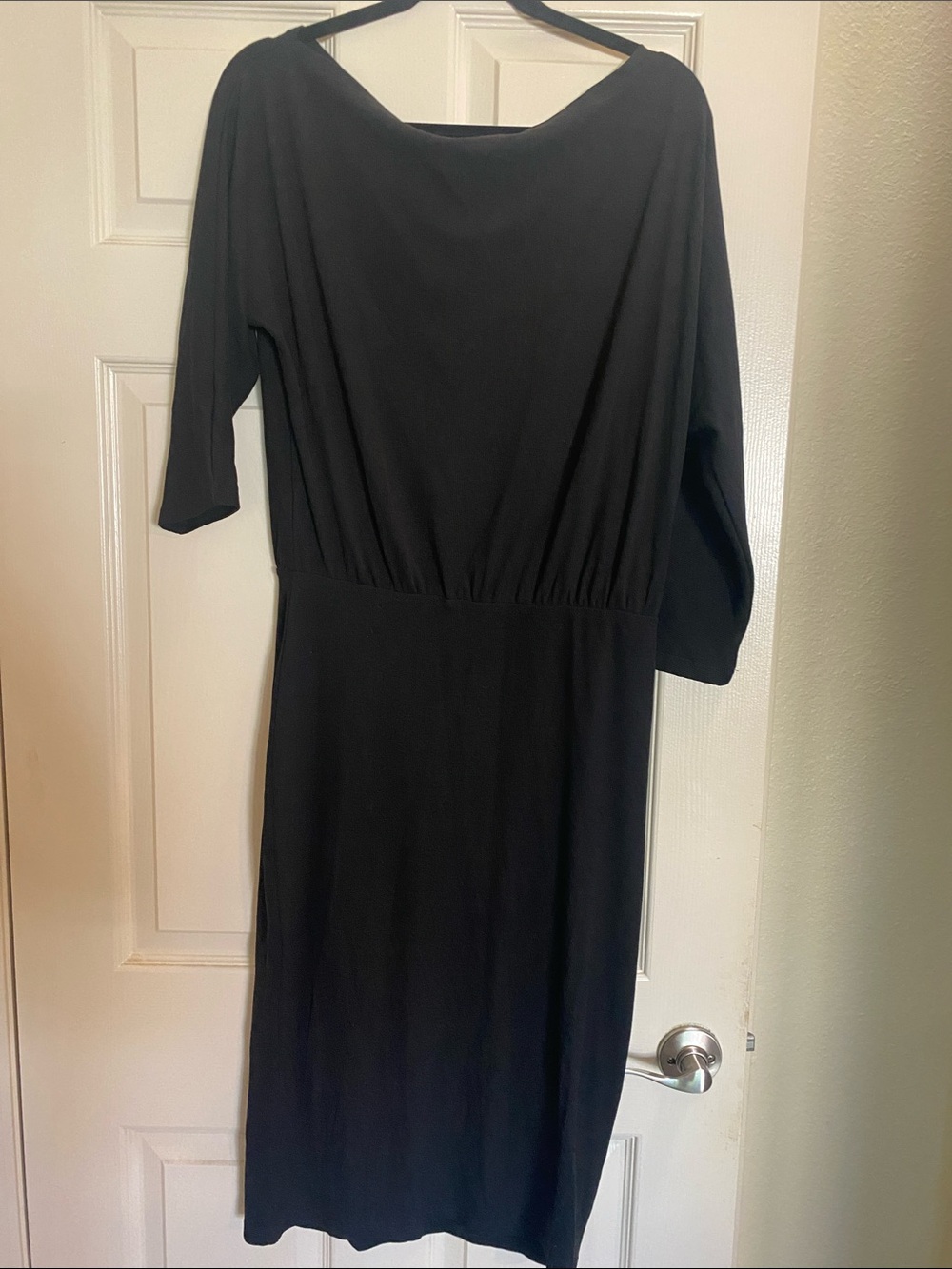 Black long sleeve long dress
